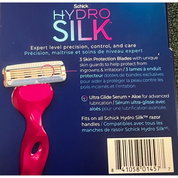 Schick Hydro Silk Ultimate Pubic Skin Protection Razor 4x Refills - Picture 2 of 2